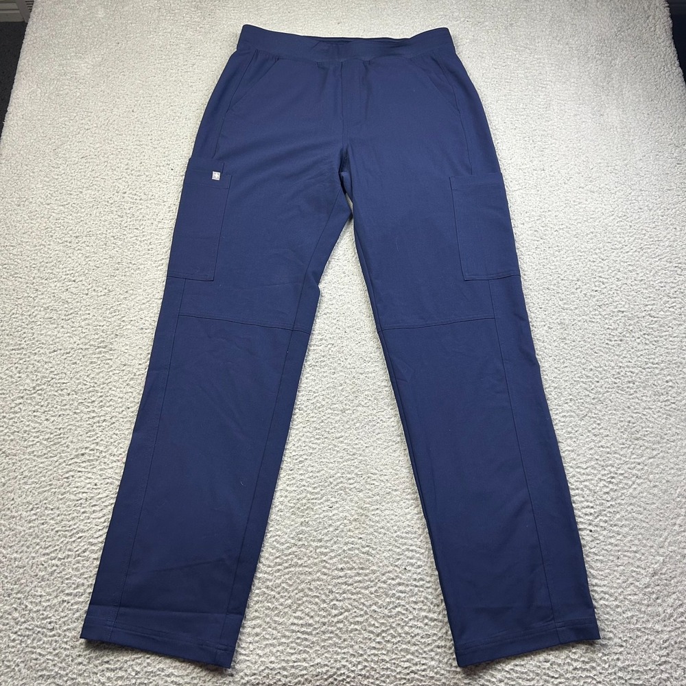 Figs Scrub Pants Mens Navy Blue Cargo Pocket Medical Uniform T2001 Size Medium
